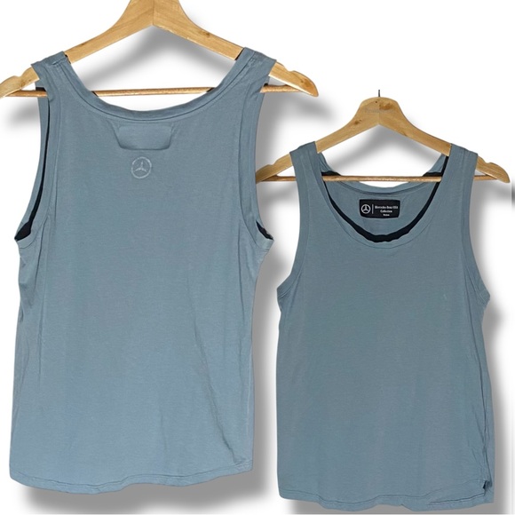 MERCEDES BENZ Silvery Blue 'USA Collection' Tank Top - Picture 1 of 5
